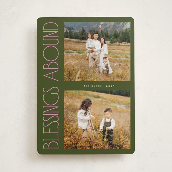 "Sideways" - Holiday Cards in Fern by Lindsay Megahed - Front