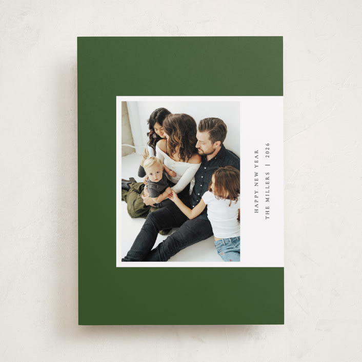 "Aside" - Holiday Cards in Juniper by Sumak Studio - Front