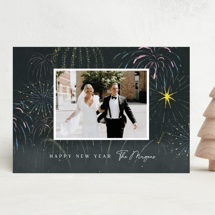 "Sparkle" - Holiday Cards in Noir by Elly - Front