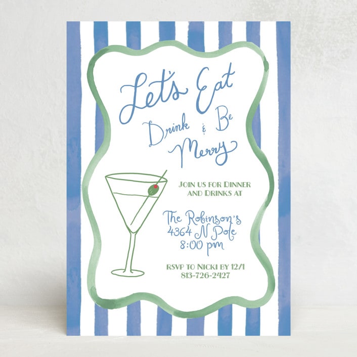 Eat, Drink, and be Merry by Little Blue Designs