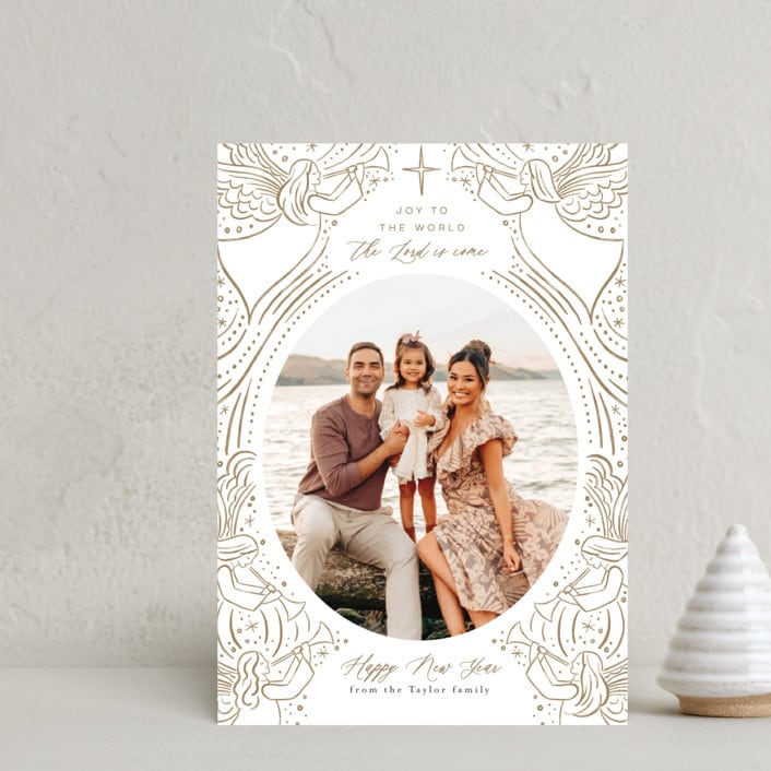 "Angel Chorus" - Holiday Cards in Gilded by Alethea and Ruth - Front