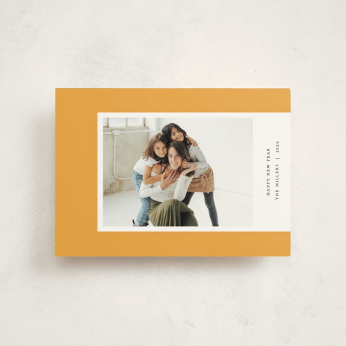 "Aside" - Holiday Cards in Honey by Sumak Studio - Front