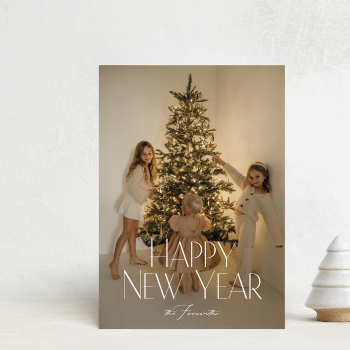 "Noël classique" - Holiday Cards in Frost by Benita Crandall - Front