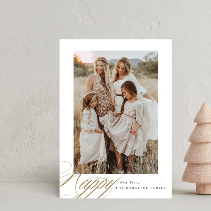 "Golden Joy" - Holiday Cards in Caramel by Brooke Chandler - Front