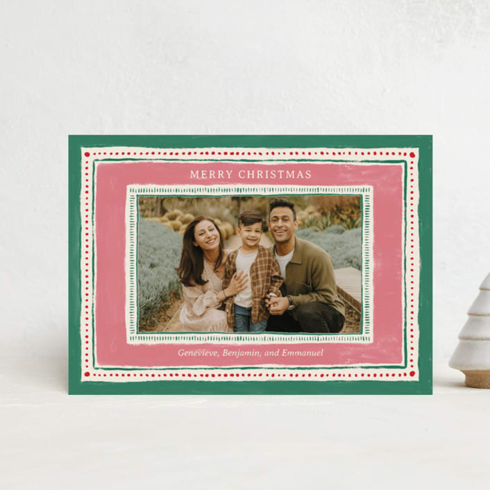 "Painted Jubilance" - Holiday Cards in Candy by Kercia Jane - Front