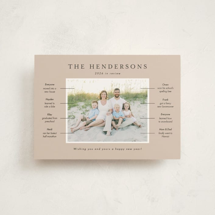 "Our Year in Review" - Holiday Cards in Ginger by Kristen Knechtel - Front