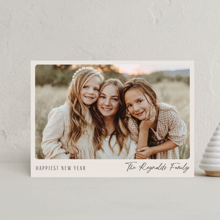 "Simply Framed" - Holiday Cards in Ivory by Hooray Creative - Front