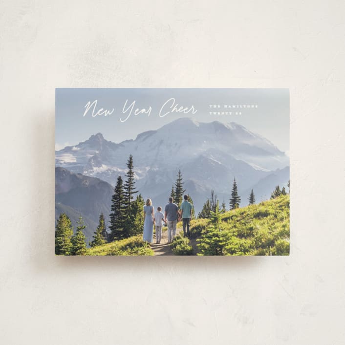 "Peace lettering" - Holiday Cards in Frost by Creo Study - Front