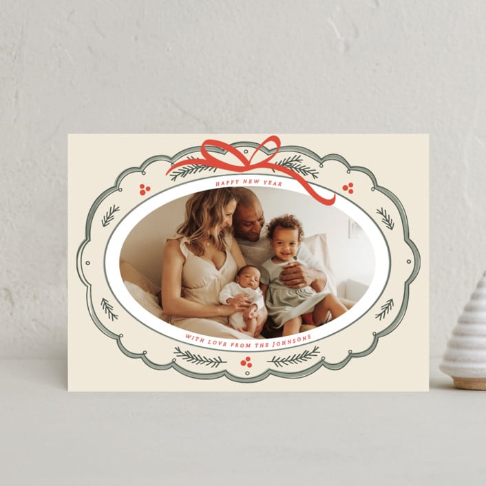 "Cherished Christmas" - Holiday Cards in Pudding by Ashley Iwafuchi - Front