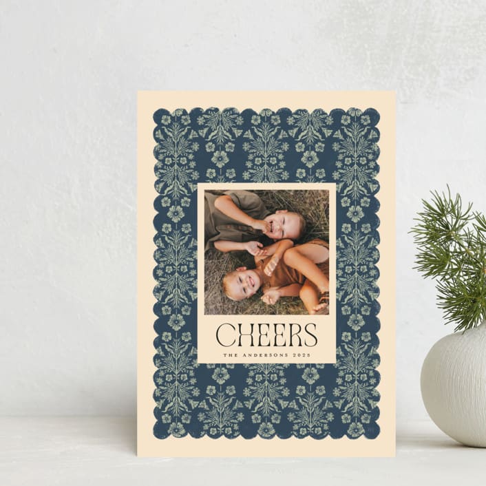 "Adeline" - Holiday Cards in Saphire by Vivian Yiwing - Front