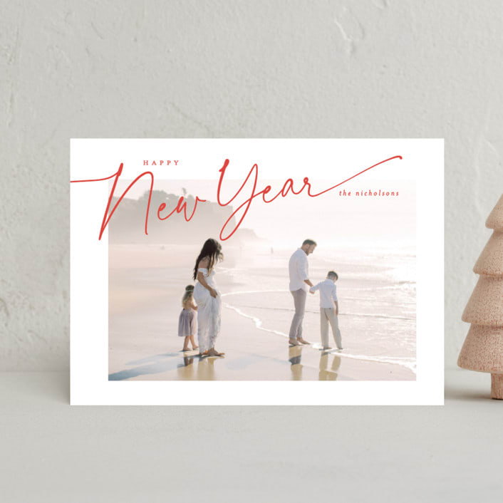 "Holiday Signiture" - Holiday Cards in Holly Berry by Brooke Chandler - Front
