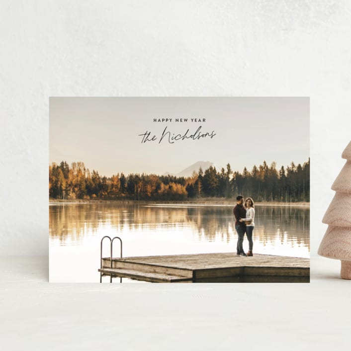 "Minimal Modern holiday" - Holiday Cards in Coal by Jackie Crawford - Front