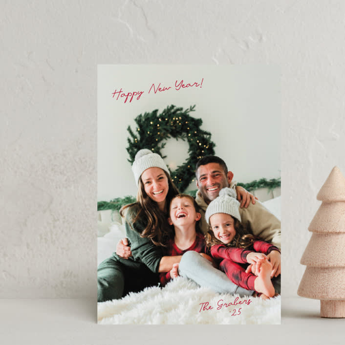 "Little Note" - Holiday Cards in Holly by Jessie Steury - Front