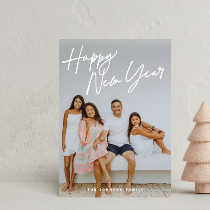 "Caroling" - Holiday Cards in Snow by Robert and Stella - Front