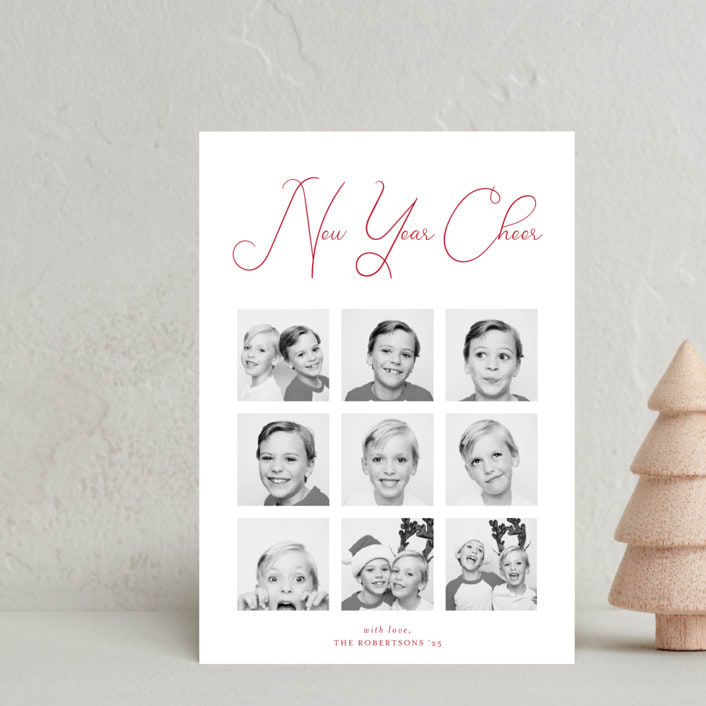 "Augusta" - Holiday Cards in Santa Suit by Blustery August - Front