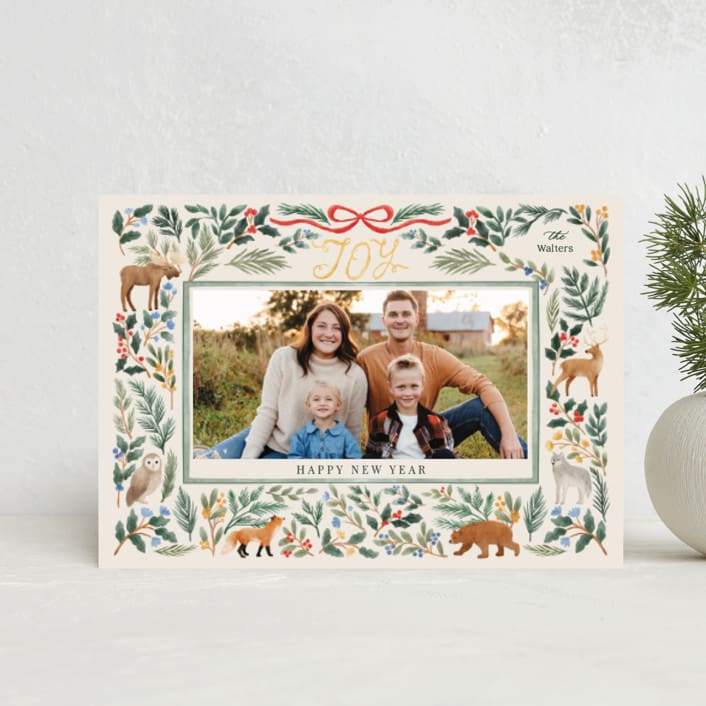 "wild forest" - Holiday Cards in Pine by Elly - Front
