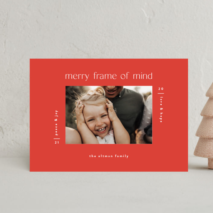 "Frame of Mind" - Holiday Cards in Christmas Stocking by Nazia Hyder - Front