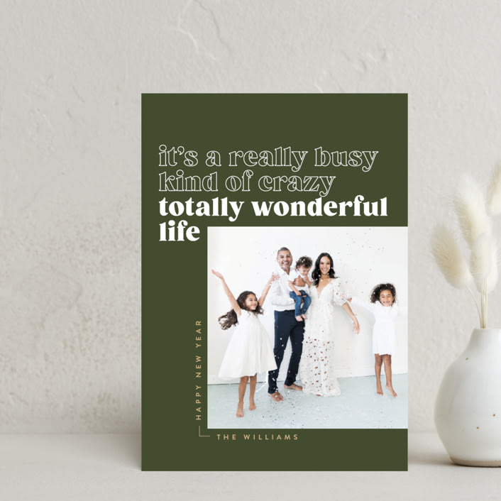 "Totally Wonderful" - Holiday Cards in Pine by Robert and Stella - Front