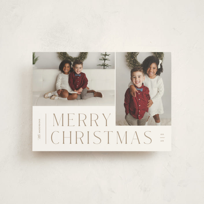 "Pair" - Holiday Cards in Cocoa by Pixel and Hank - Front