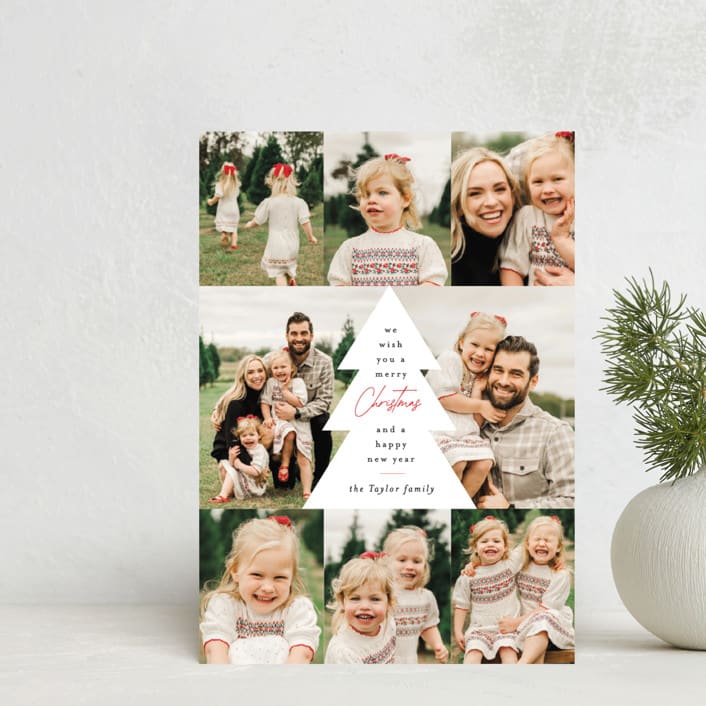 "Multi Tree Center" - Holiday Cards in Holly Berry by Alethea and Ruth - Front