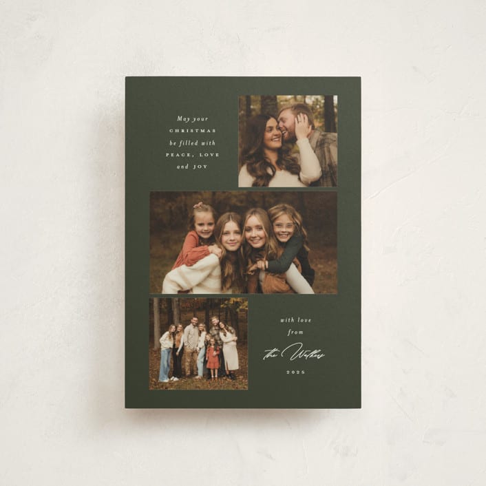"Three Simplicity" - Holiday Cards in Pine by Emily Betts - Front