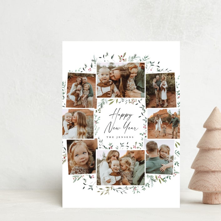 "Keepsake Wreath" - Holiday Cards in Snowball by Petra Kern - Front