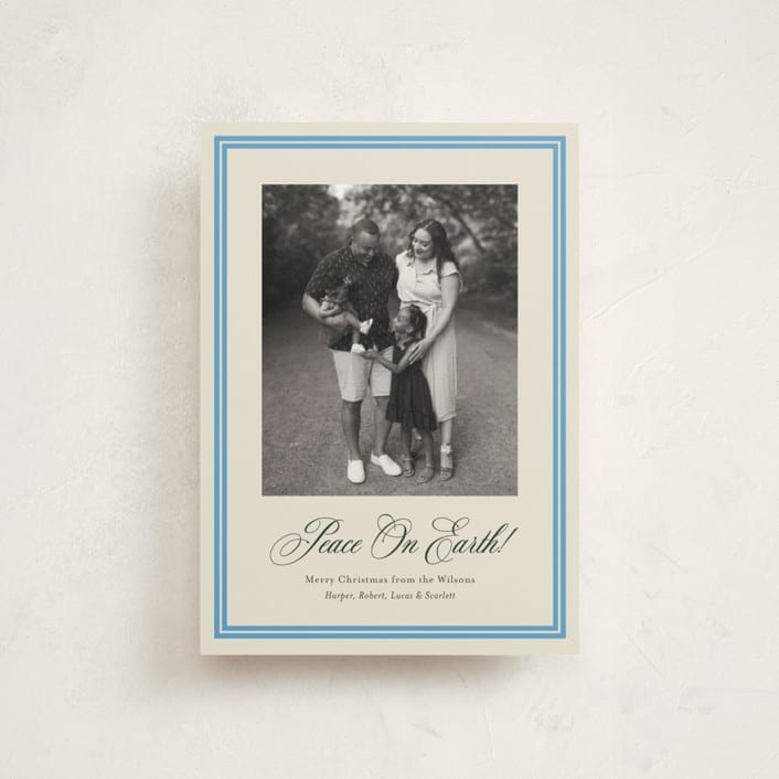 "Bari" - Holiday Cards in Pond by Megan Davis - Front