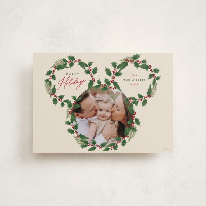 "Disney's Mickey Wreath" - Holiday Cards in Cookie Dough by Susan Zinader - Front