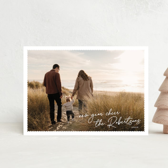 "Rubrica" - Holiday Cards in Marshmallow by Tamara Hilje - Front