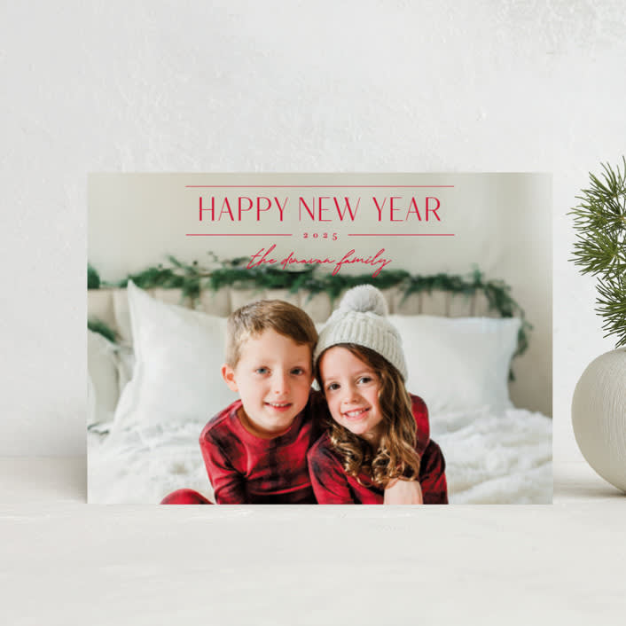 "Festive Minimalism" - Holiday Cards in Santa Suit by Design Lotus - Front