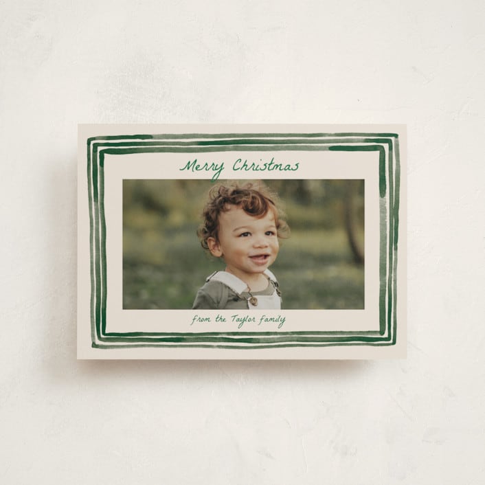 "Painted Frame Edge" - Holiday Cards in Forest by Alethea and Ruth - Front