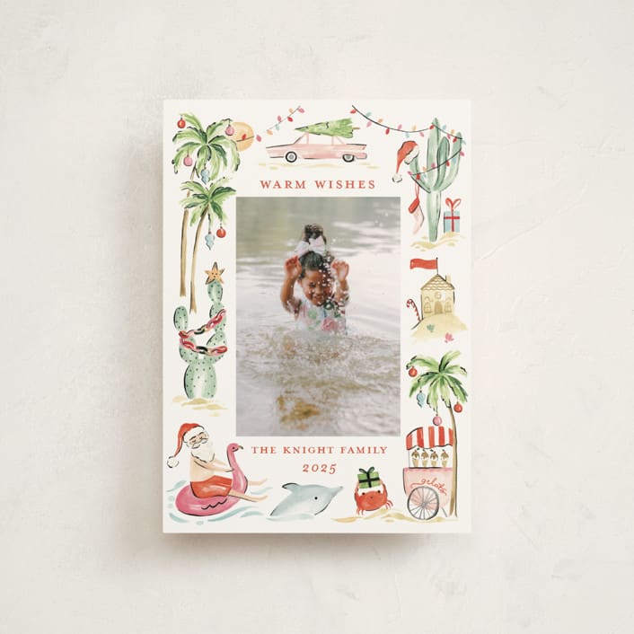 "Warmest Wishes" - Holiday Cards in Red Crab by Sarah Knight - Front