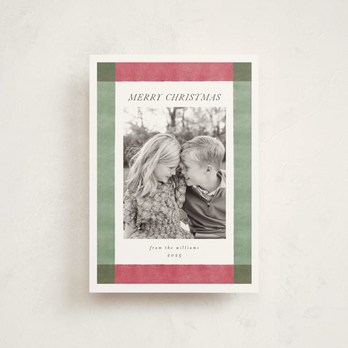 "Holiday Rainbow" - Holiday Cards in Crimson Green by Chris Griffith - Front