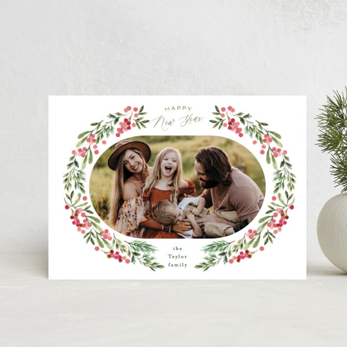 "Christmas Blessing Branches" - Holiday Cards in Gumdrop by Alethea and Ruth - Front