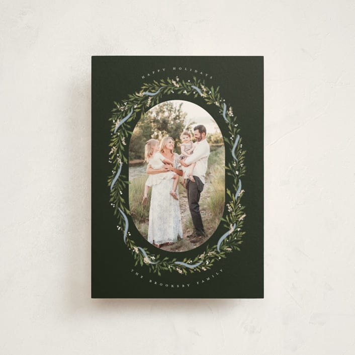 "Juniper Garland" - Holiday Cards in Juniper Berry by Erin L. Wilson - Front