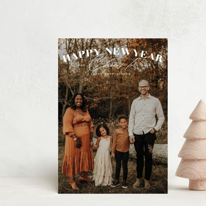 "Peace & Goodwill" - Holiday Cards in Cotton by Michelle Taylor - Front