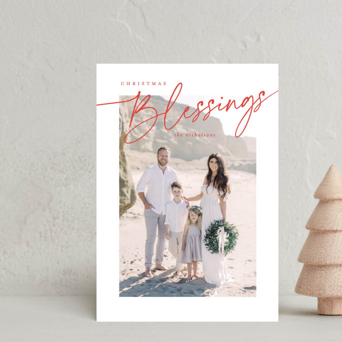 "Holiday Signiture" - Holiday Cards in Holly Berry by Brooke Chandler - Front