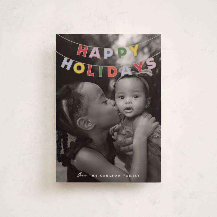 "Candy Garland" - Holiday Cards in Gumdrops by Maria Alou - Front