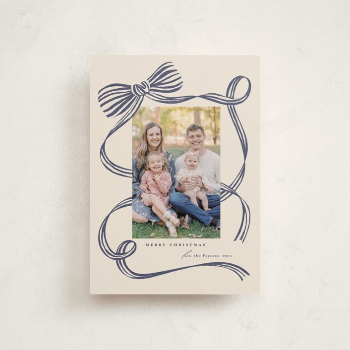 "Neddy" - Holiday Cards in Blue Spruce by Carrie ONeal - Front