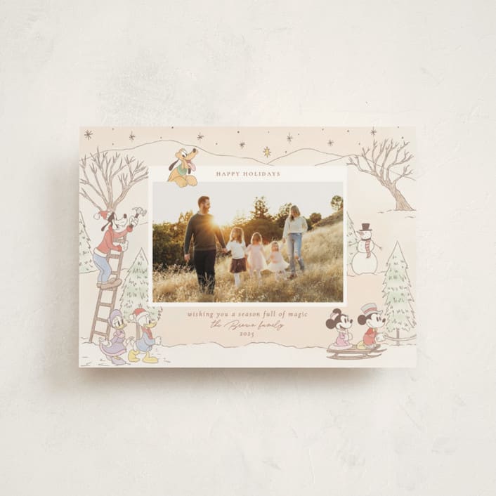 "Disney's Mickey Vintage Christmas" - Holiday Cards in Cider by Sabrin Deirani - Front