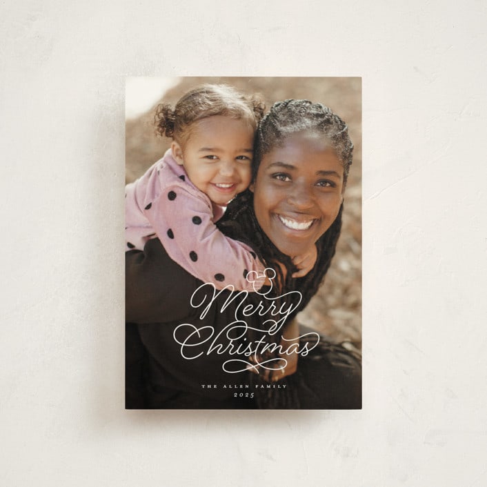 "Mickey Spirit" - Holiday Cards in Cotton by Laura Hamm - Front