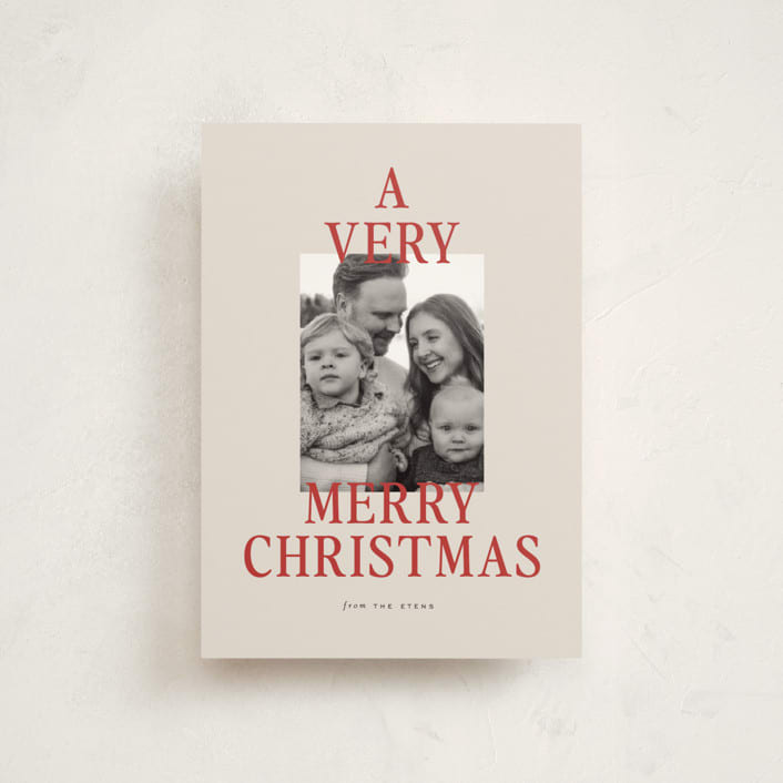 "a very merry Christmas" - Holiday Cards in Holly by Sara Hicks Malone - Front