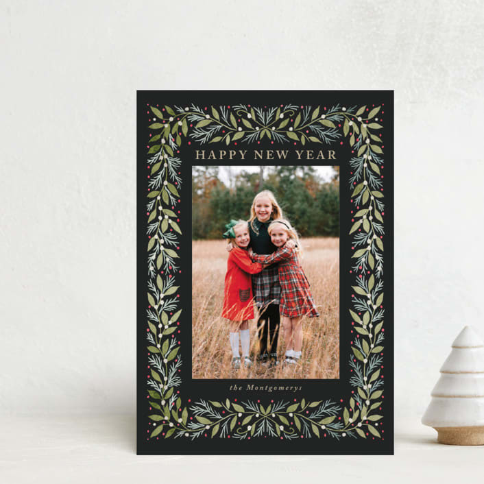 "Framosa" - Holiday Cards in Coal by Petra Kern - Front