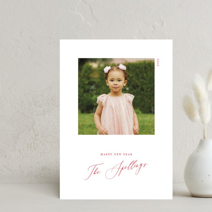 "Simple Square" - Holiday Cards in Scarlet by Genna Blackburn - Front