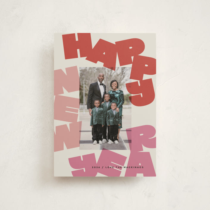 "Fun New Year" - Holiday Cards in Gumdrop by Lori Wemple - Front