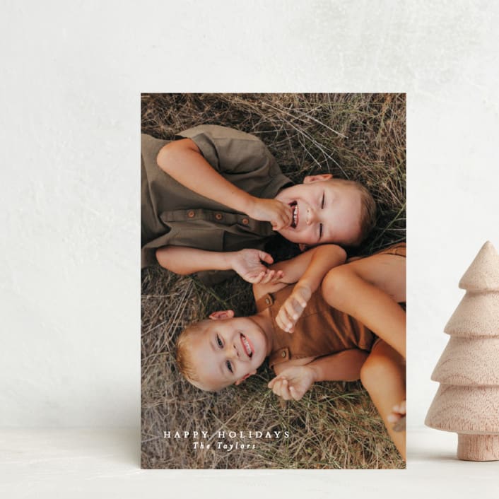 "Simply" - Holiday Cards in Cotton by Angela Thompson - Front