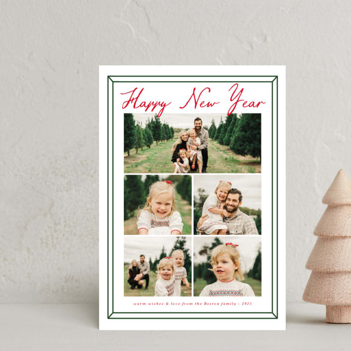 "classic multi frame" - Holiday Cards in Pine by Kanika Mathur - Front