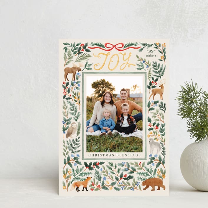 "wild forest" - Holiday Cards in Pine by Elly - Front