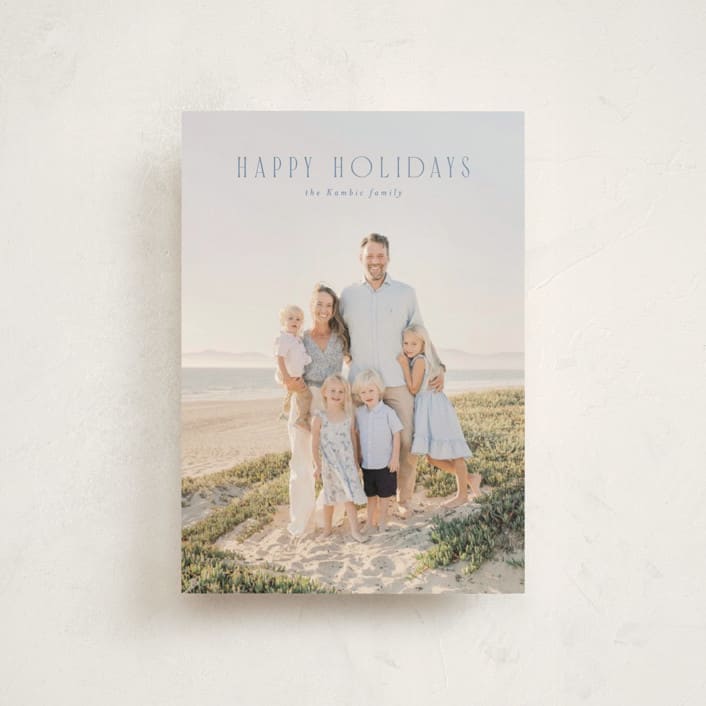 "Seabreeze" - Holiday Cards in Powder Blue by Erin L. Wilson - Front