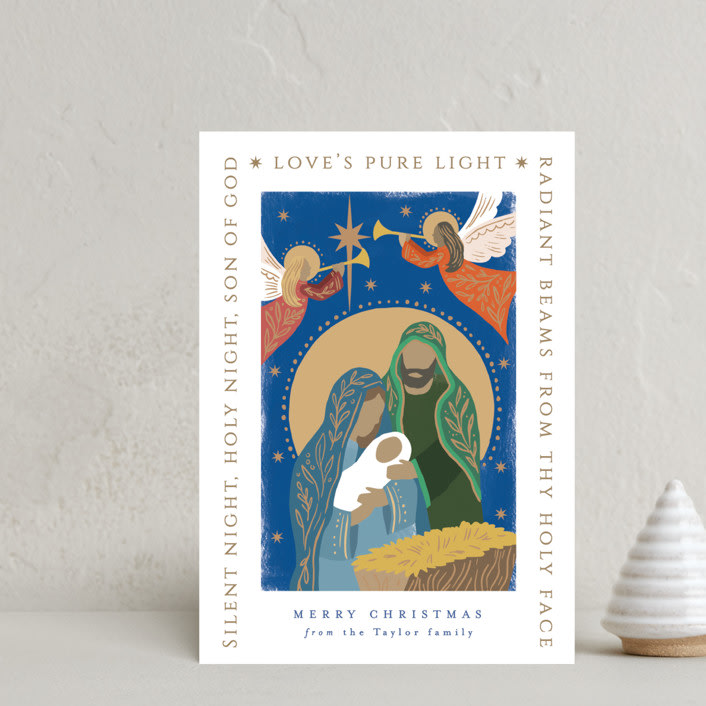 "Pure Light" - Holiday Cards in Ocean by Alethea and Ruth - Front